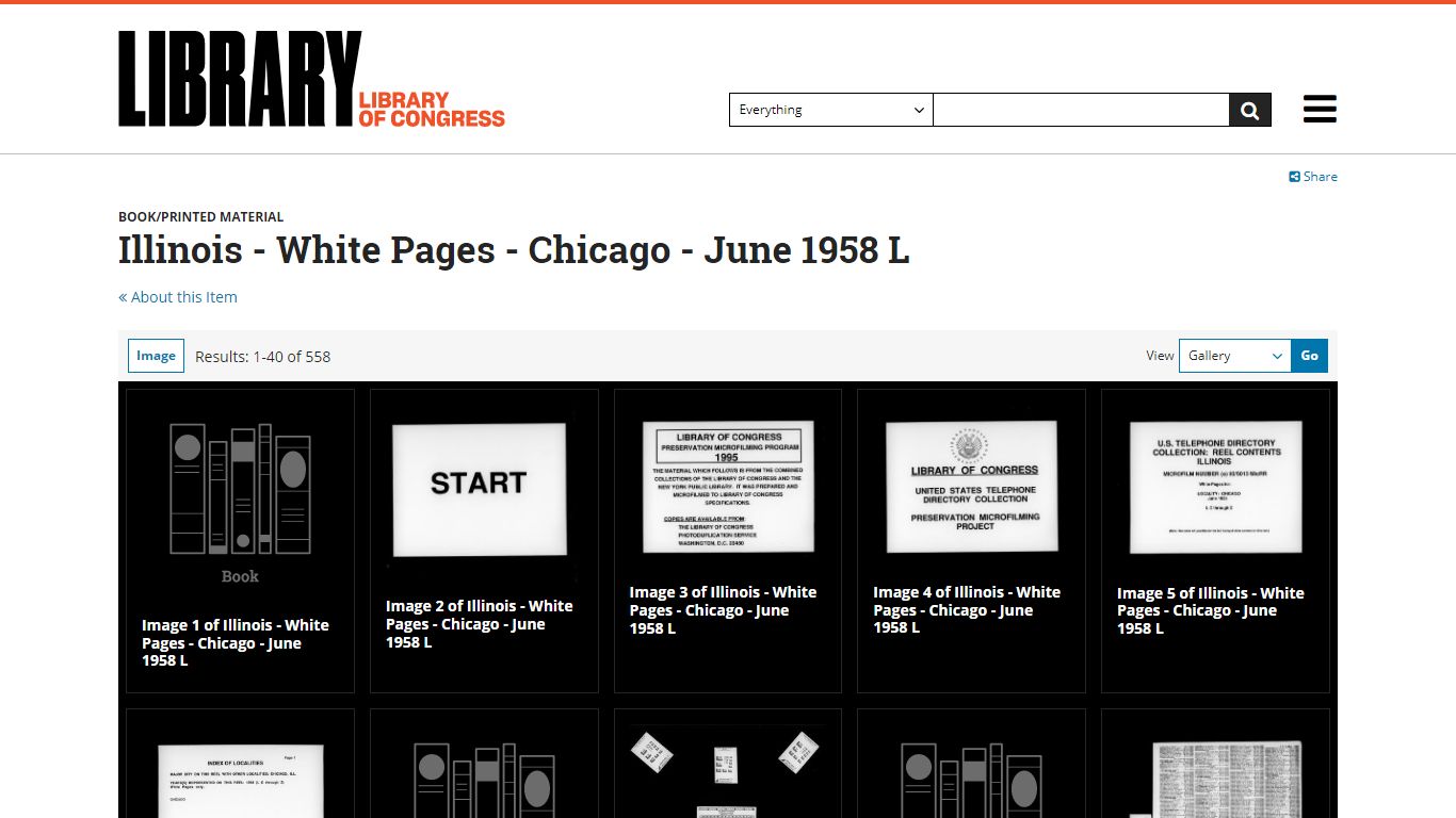 Illinois - White Pages - Chicago - June 1958 L | Library of Congress